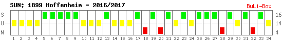 Siege, Unentschieden und Niederlagen: 1899 Hoffenheim 2016/2017